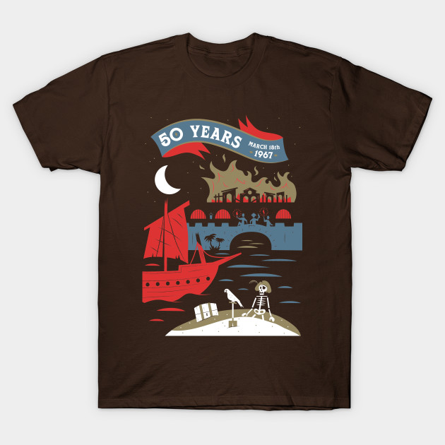 Pirates of the Caribbean 50th Anniversary by Rob Yeo - WDWNT.com T-Shirt-TOZ